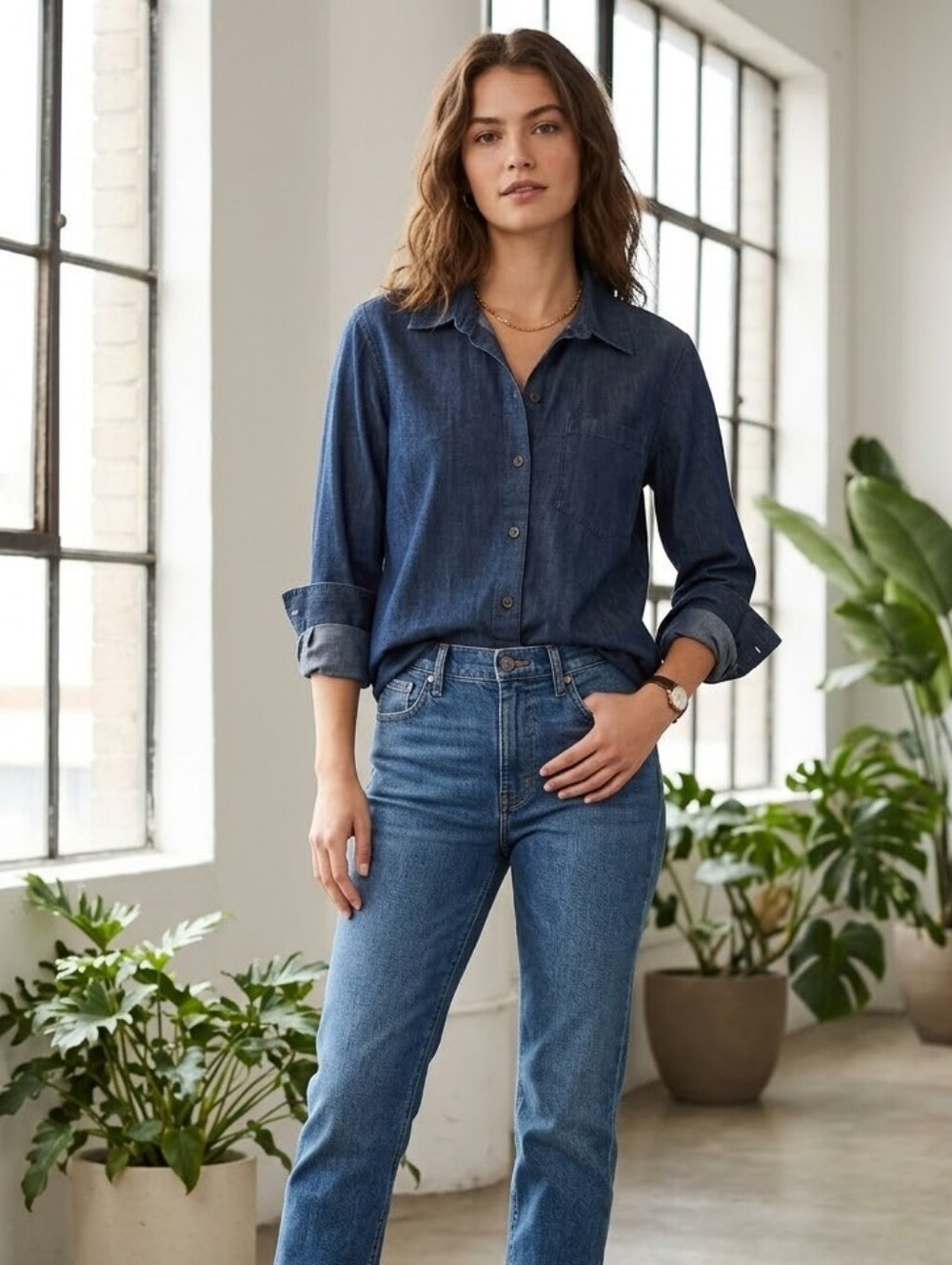 Banana Republic Denim Button-down Shirt
